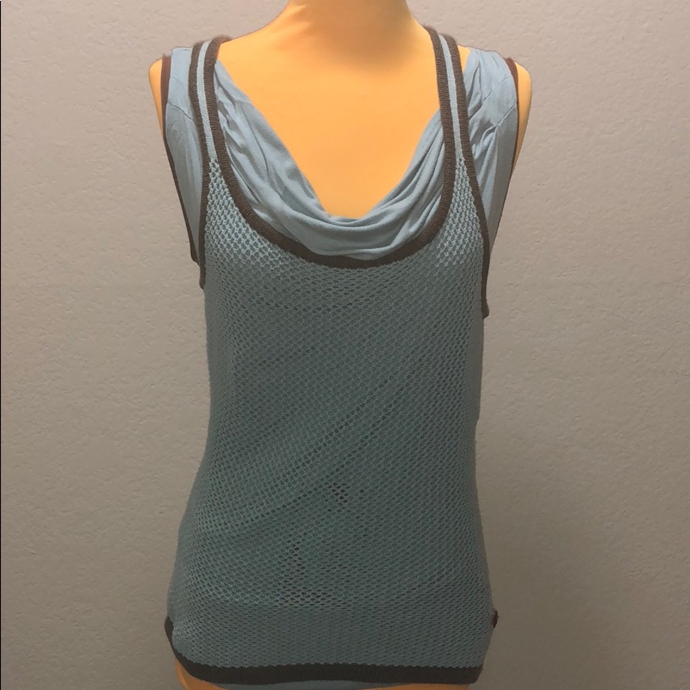 2-piece Set Blouse and Knitted Tank Top US L & XL